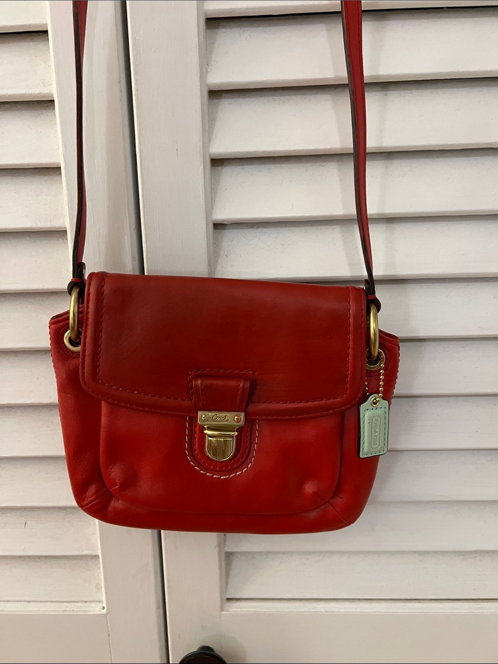 Coach Red Leather Crossbody w/ Hangtag